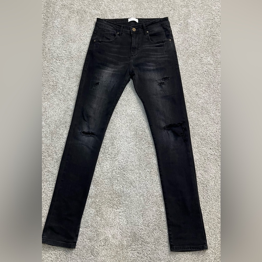 Zara Man Denim Collection Distressed Skinny Jeans Mens Size 30